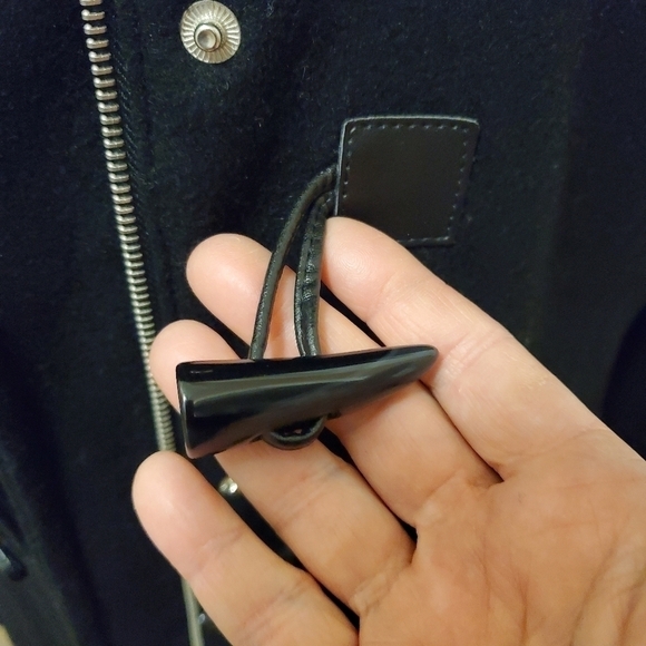 Coldwater Creek Black Wool Blend winter coat size Large - Picture 7 of 11